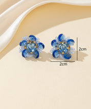 Boucles d’oreilles à clou strass perles rondes – 26PEBOL015