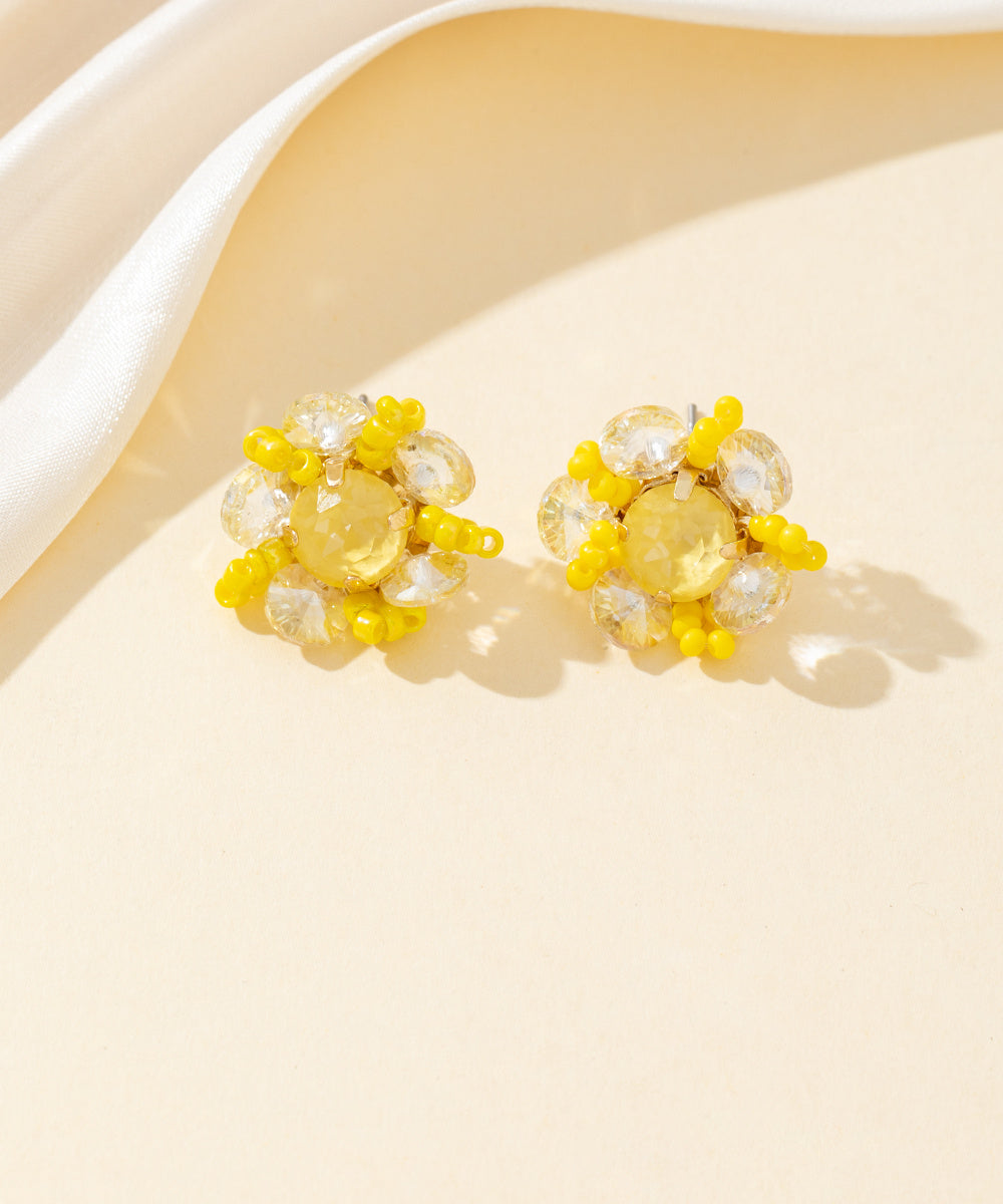 Boucles d’oreilles à clou strass perles rondes – 26PEBOL015