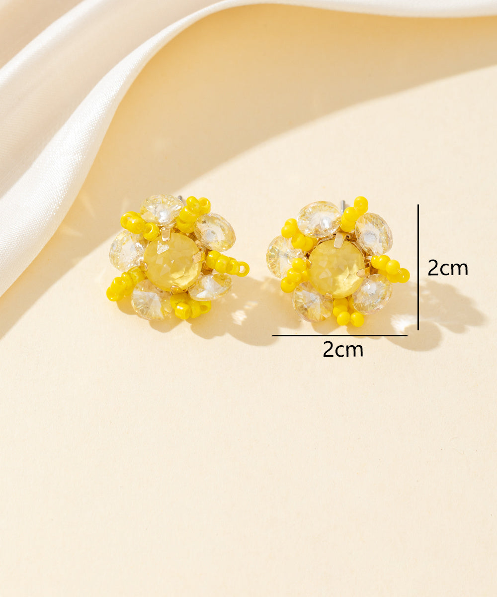 Boucles d’oreilles à clou strass perles rondes – 26PEBOL015