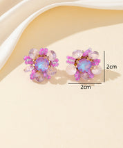 Boucles d’oreilles à clou strass perles rondes – 26PEBOL015