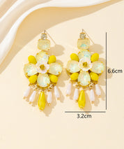 Boucles d’oreilles à clou strass pampilles – 26PEBOL017