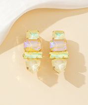 Boucles d’oreilles clips strass géométriques – 26PEBOL035