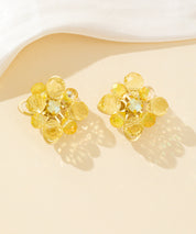 Boucles d’oreilles clips fleur strass facettés – 26PEBOL036