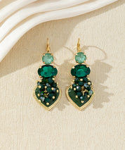 Boucles d’oreilles pendantes avec cœur et perles 27AHBOL001