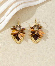 Boucles d’oreilles pendantes ornées de perles – 27AHBOL002