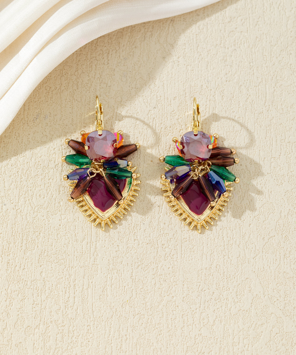 Boucles d’oreilles pendantes ornées de perles – 27AHBOL002
