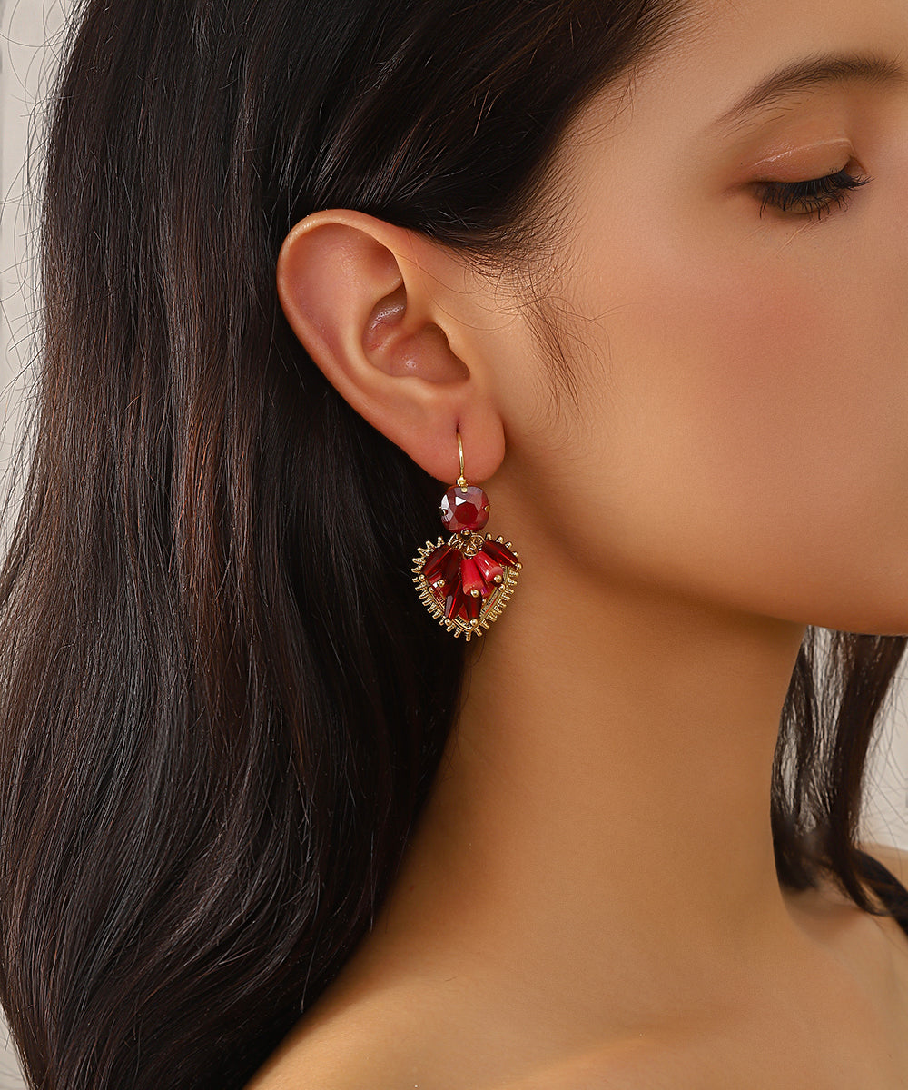Boucles d’oreilles pendantes ornées de perles – 27AHBOL002