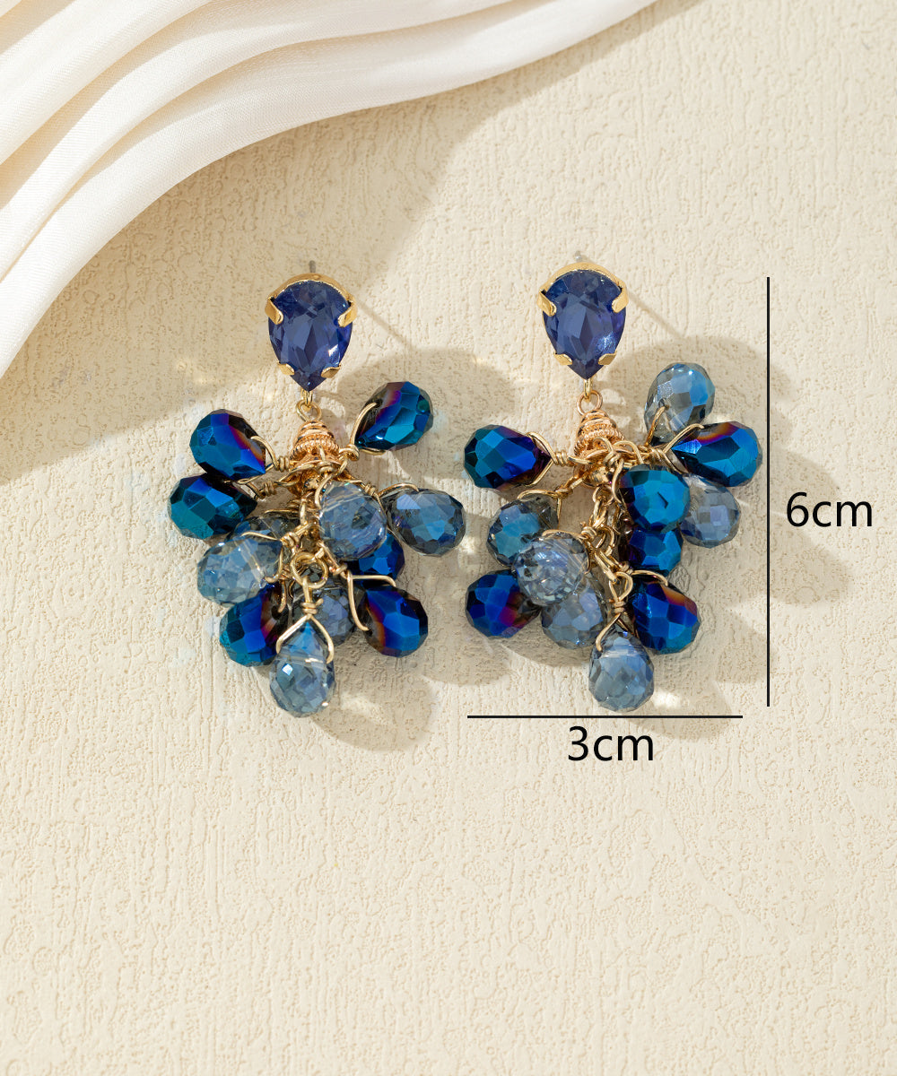 Boucles d’oreilles dormeuses perles en verre - 27AHBOL004
