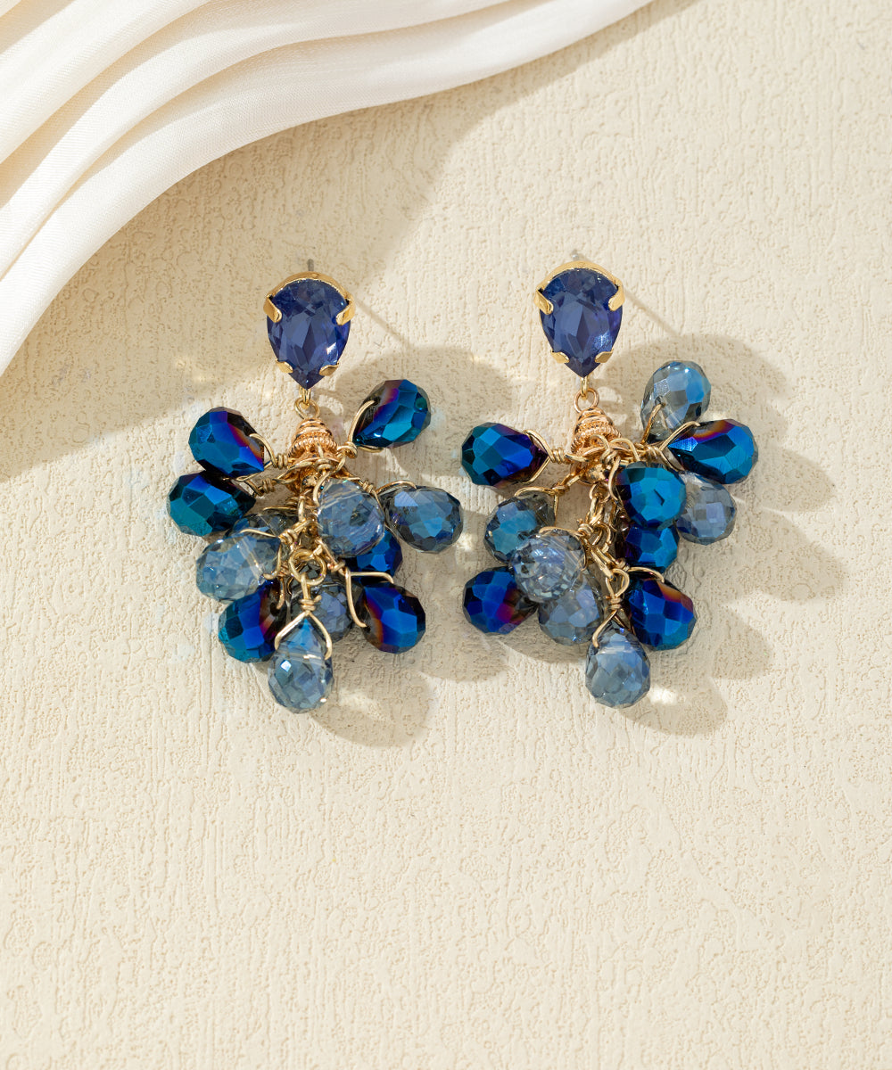 Boucles d’oreilles dormeuses perles en verre - 27AHBOL004