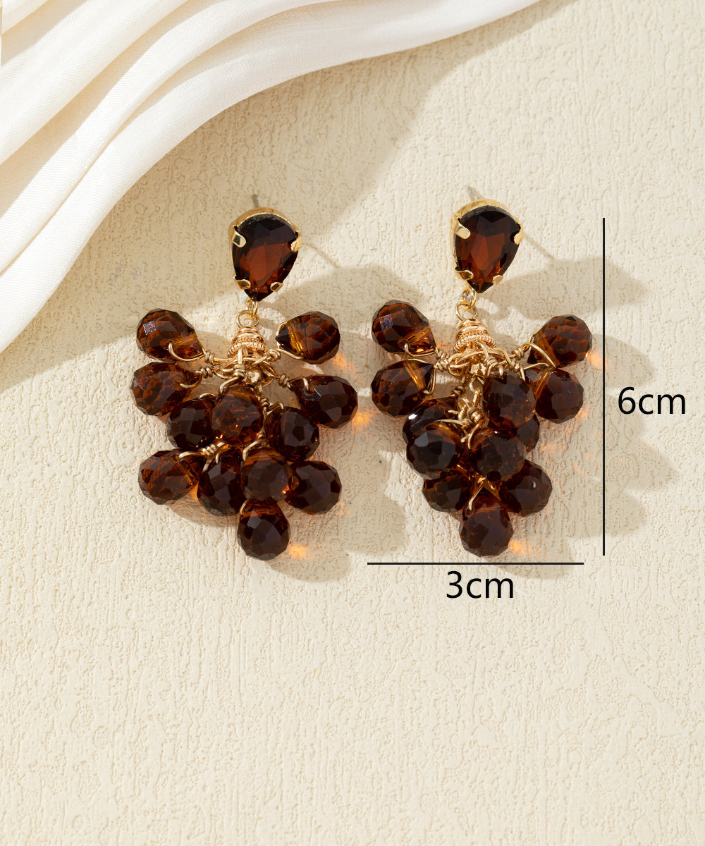 Boucles d’oreilles dormeuses perles en verre - 27AHBOL004