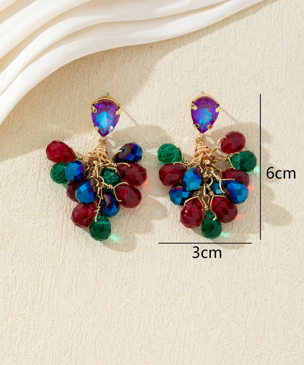 Boucles d’oreilles dormeuses perles en verre - 27AHBOL004