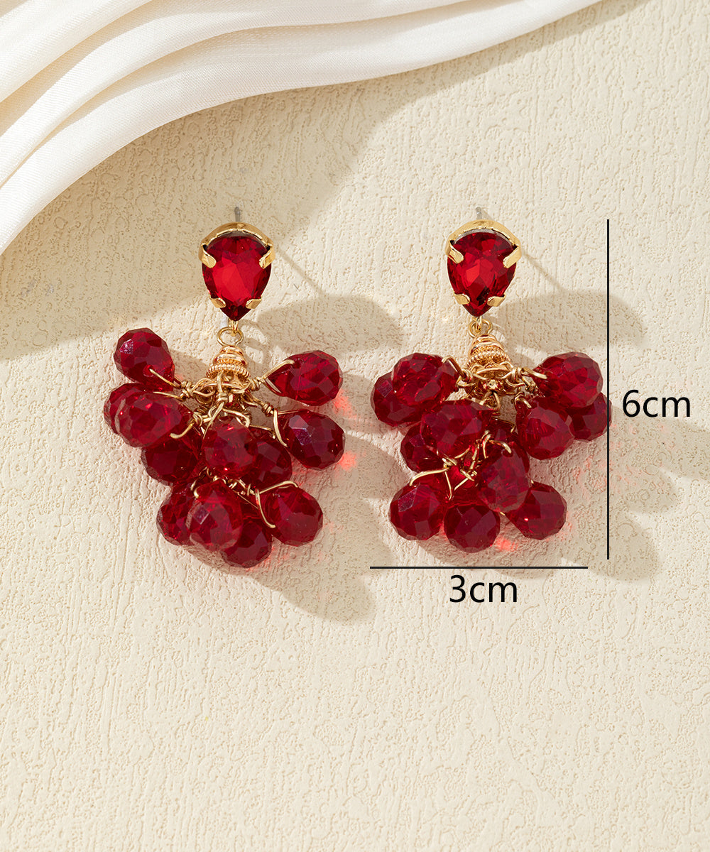 Boucles d’oreilles dormeuses perles en verre - 27AHBOL004