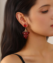 Boucles d’oreilles dormeuses perles en verre - 27AHBOL004
