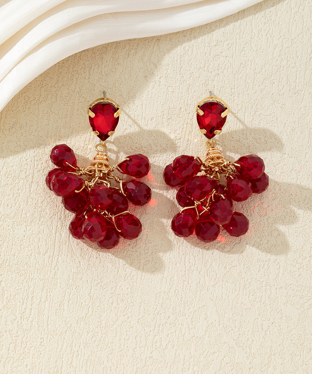 Boucles d’oreilles dormeuses perles en verre - 27AHBOL004