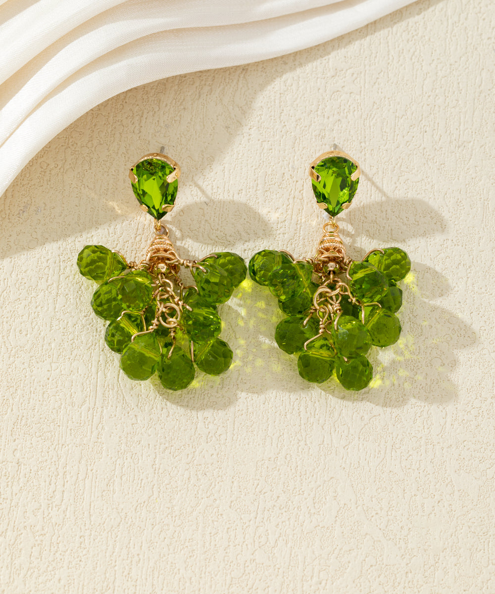 Boucles d’oreilles dormeuses perles en verre - 27AHBOL004