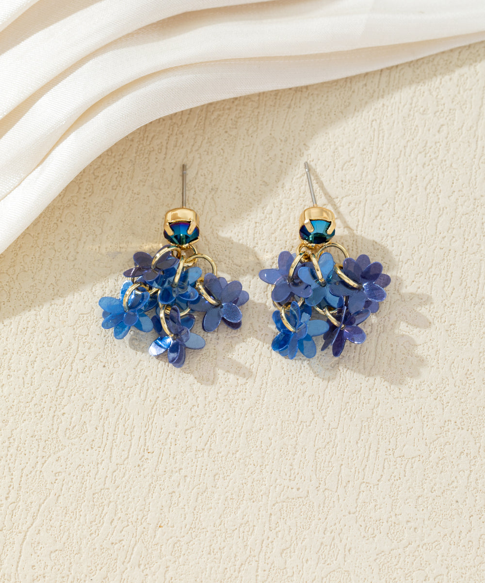Boucles d’oreilles fleuries colorées – 27AHBOL005