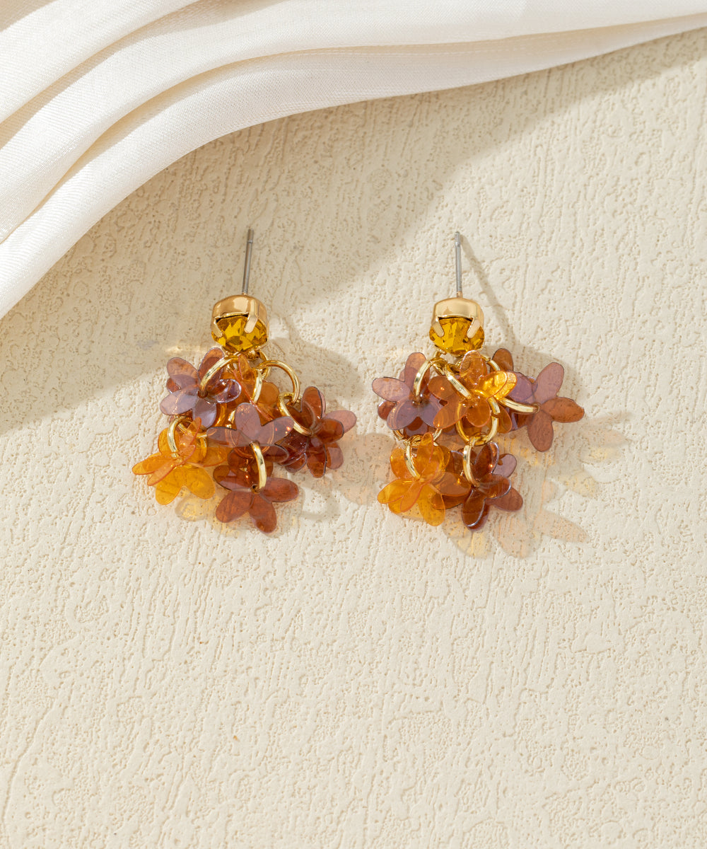 Boucles d’oreilles fleuries colorées – 27AHBOL005