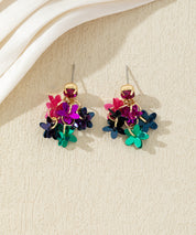 Boucles d’oreilles fleuries colorées – 27AHBOL005