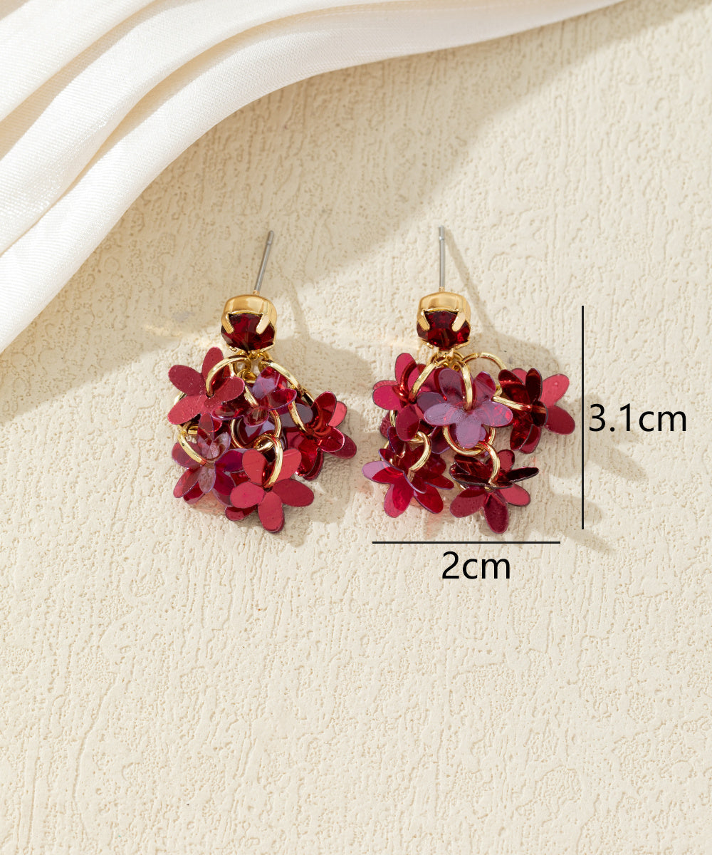 Boucles d’oreilles fleuries colorées – 27AHBOL005
