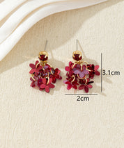 Boucles d’oreilles fleuries colorées – 27AHBOL005