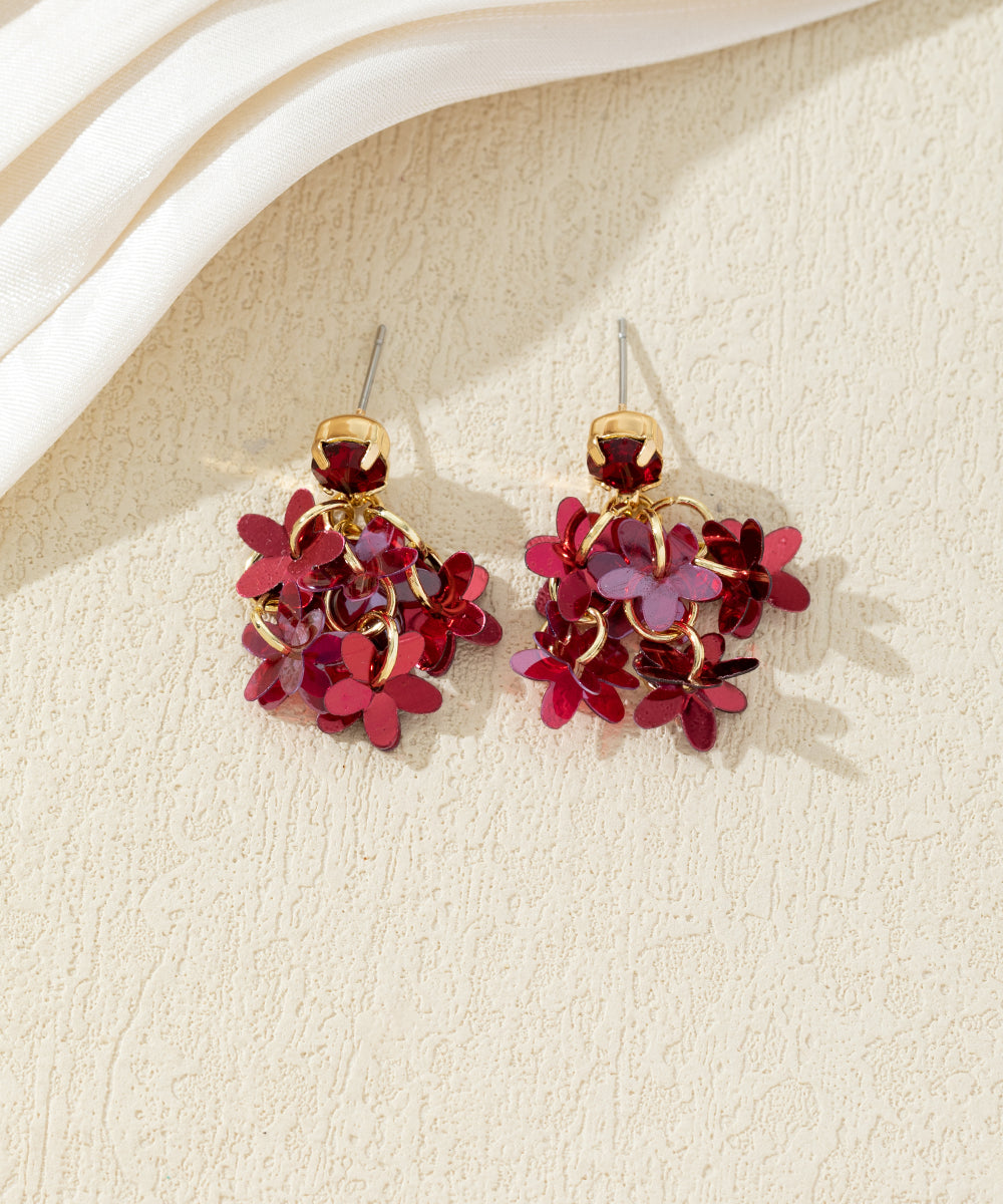Boucles d’oreilles fleuries colorées – 27AHBOL005