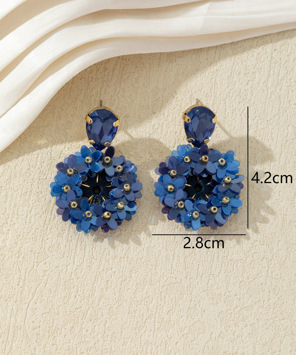 Boucles d’oreilles pendantes fleuries – 27AHBOL006