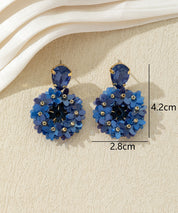 Boucles d’oreilles pendantes fleuries – 27AHBOL006