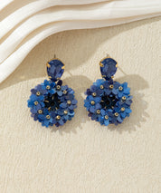 Boucles d’oreilles pendantes fleuries – 27AHBOL006