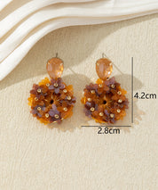 Boucles d’oreilles pendantes fleuries – 27AHBOL006