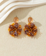 Boucles d’oreilles pendantes fleuries – 27AHBOL006