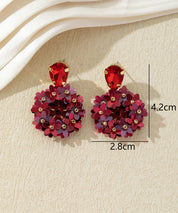 Boucles d’oreilles pendantes fleuries – 27AHBOL006