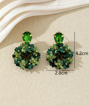 Boucles d’oreilles pendantes fleuries – 27AHBOL006
