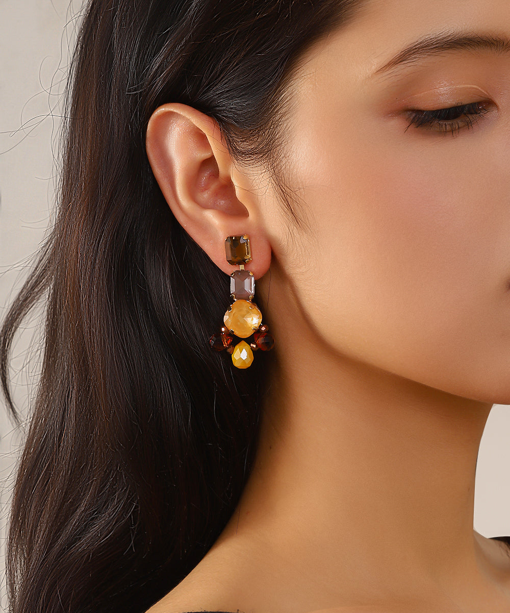 Boucles d’oreilles clous colorées – 27AHBOL007