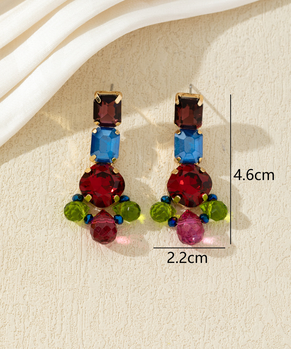 Boucles d’oreilles clous colorées – 27AHBOL007