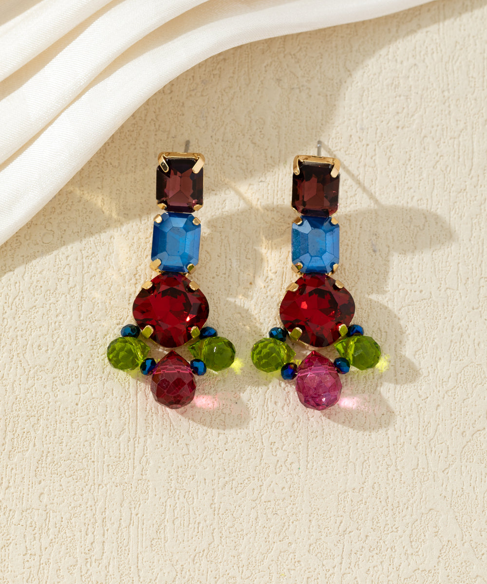 Boucles d’oreilles clous colorées – 27AHBOL007