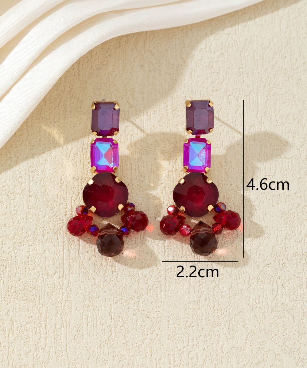 Boucles d’oreilles clous colorées – 27AHBOL007