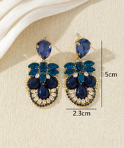 Boucles d’oreilles pendantes ornées de cristaux – 27AHBOL010