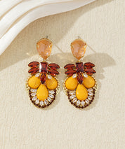 Boucles d’oreilles pendantes ornées de cristaux – 27AHBOL010