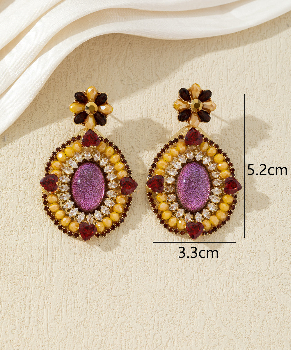Boucles d’oreilles pendantes colorées – 27AHBOL011