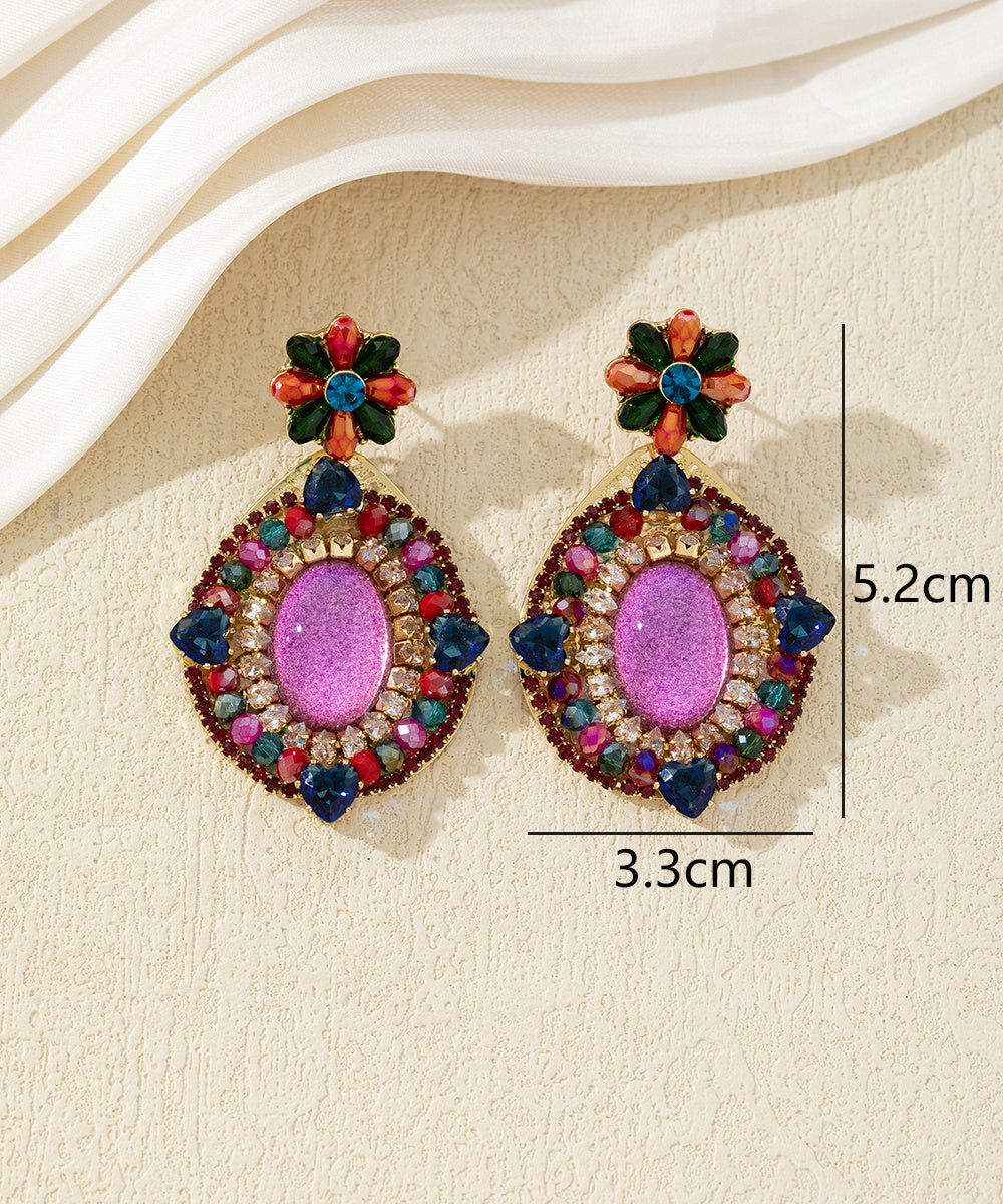 Boucles d’oreilles pendantes colorées – 27AHBOL011