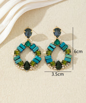Boucles d’oreilles pendantes ornées de cristaux 27AHBOL012