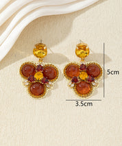 Boucles d’oreilles pendantes ornées de cristaux – 27AHBOL013