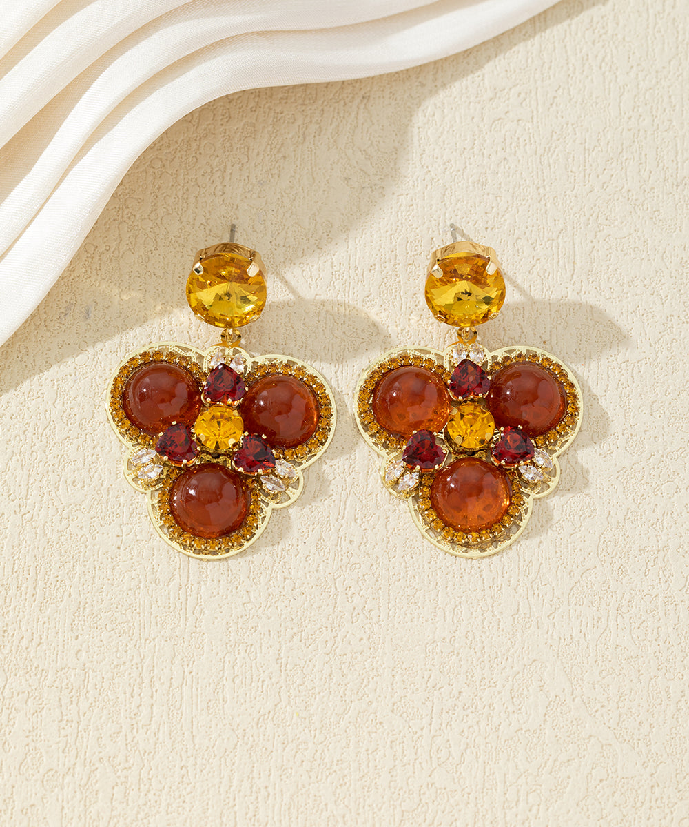 Boucles d’oreilles pendantes ornées de cristaux – 27AHBOL013