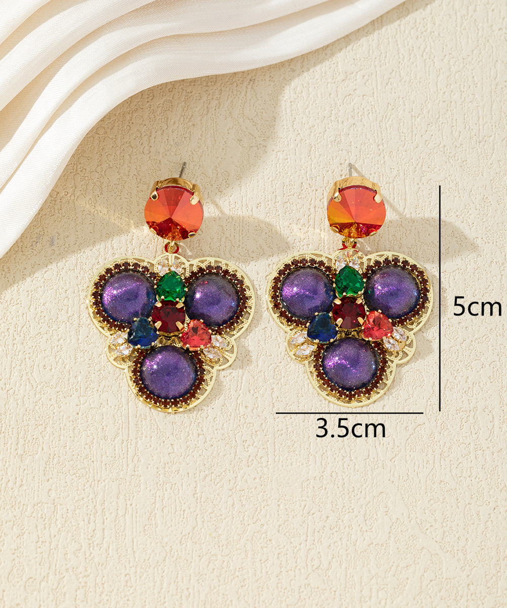 Boucles d’oreilles pendantes ornées de cristaux – 27AHBOL013