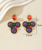 Boucles d’oreilles pendantes ornées de cristaux – 27AHBOL013