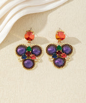Boucles d’oreilles pendantes ornées de cristaux – 27AHBOL013