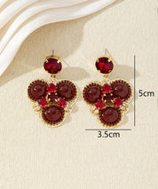 Boucles d’oreilles pendantes ornées de cristaux – 27AHBOL013