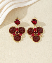 Boucles d’oreilles pendantes ornées de cristaux – 27AHBOL013