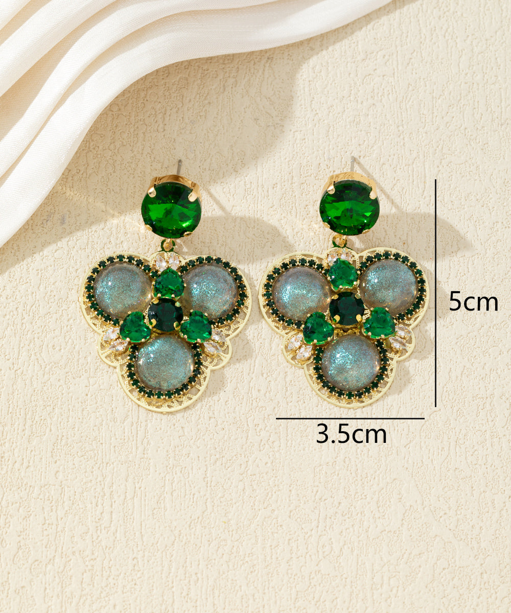 Boucles d’oreilles pendantes ornées de cristaux – 27AHBOL013
