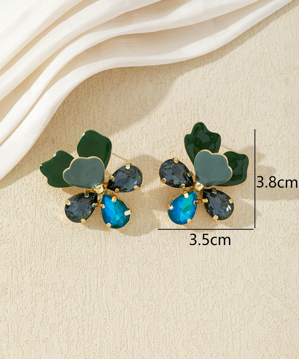 Boucles d’oreilles fleurs multicolores – 27AHBOL015